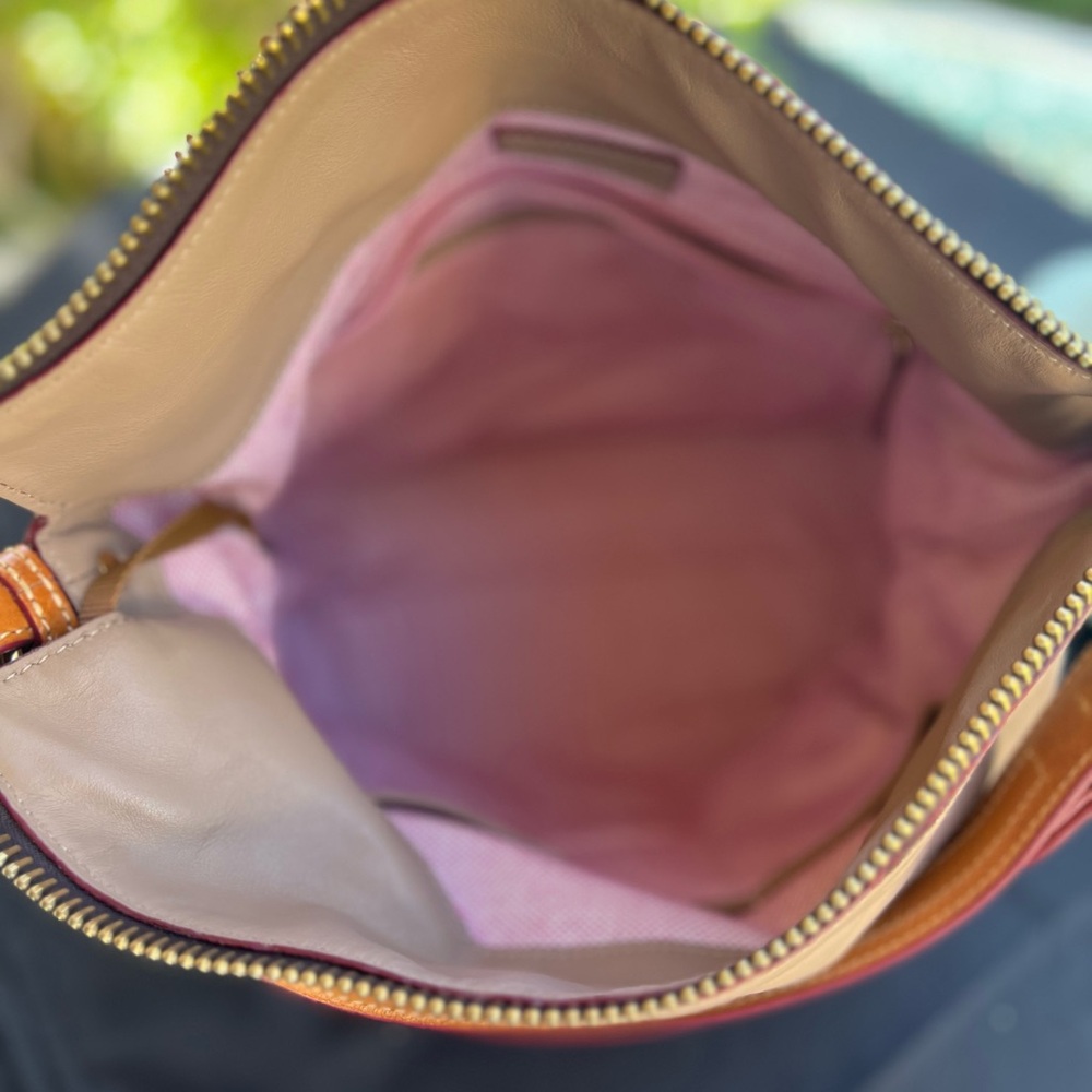 Dooney & Bourke Tan Leather Shoulder Bag - Picture 5 of 12